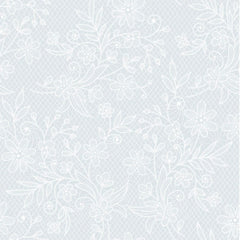 White Floral Printed Plastic Table Covers | 48 Count