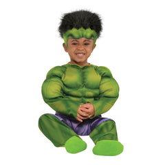 Toddler Marvel Hulk Padded Jumpsuit, Wig, Assorted Sizes - Case of 10