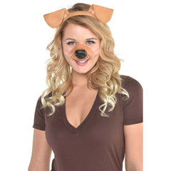 Dog Headband & Nose, Brown, One Size, 2-pk - Pack of 8