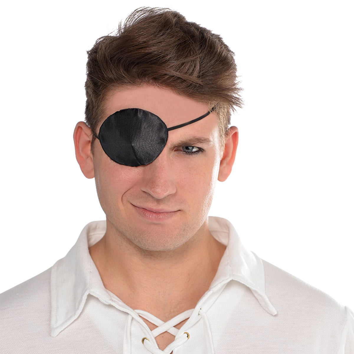 Pirate Silk Eye Patch Eyeware, Black, One Size, Wearable Costume Accessory - Case of 96