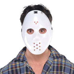 Hockey Horror Mask - White Plastic Costume Accessory - Pack of 12