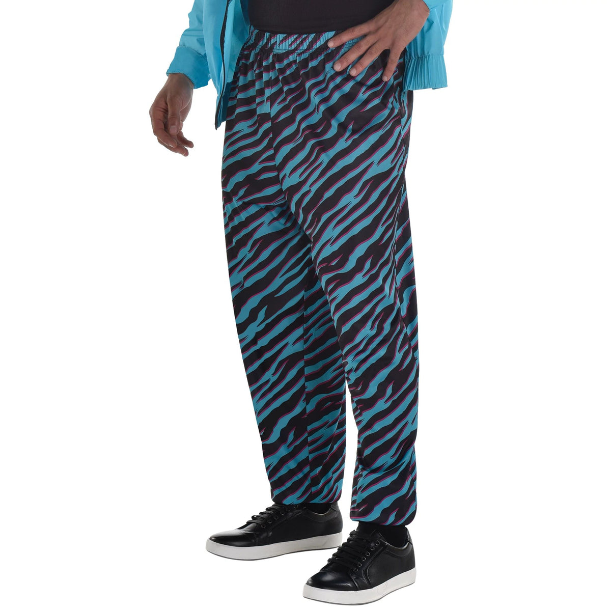Adult Zebra Print Beach Pants, Blue/Purple, Assorted Sizes - Case of 12