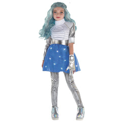 Kids' Disney Zombies 3 Addison Alien Costume, Blue/Silver Dress - Case of 10