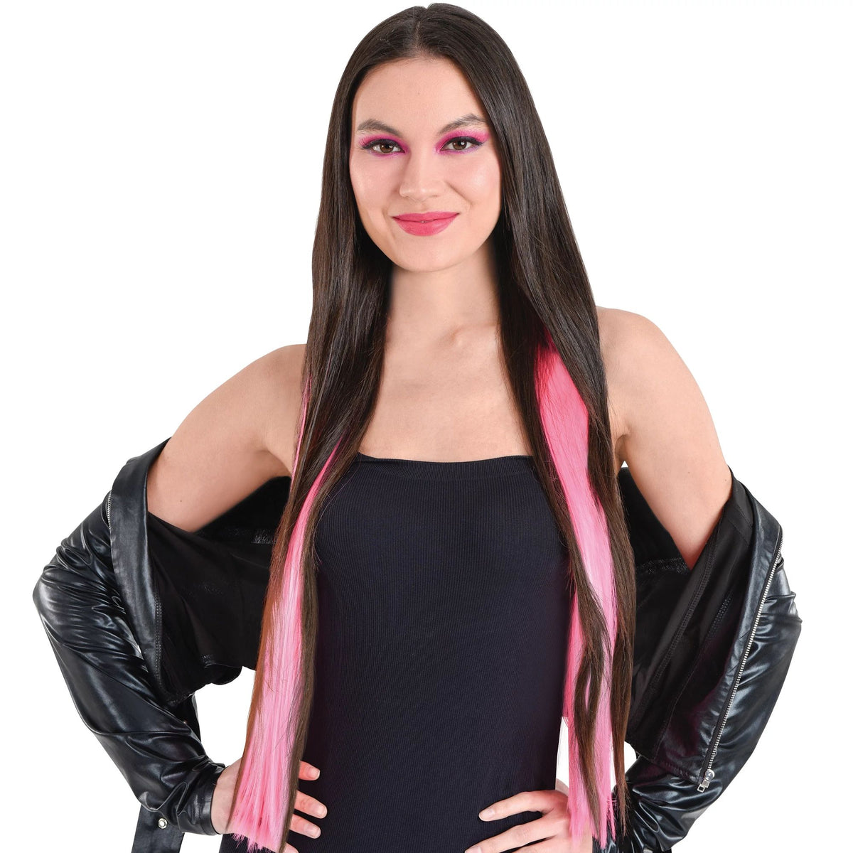 Neon Pink Under Color Hair Extensions - Pack of 2