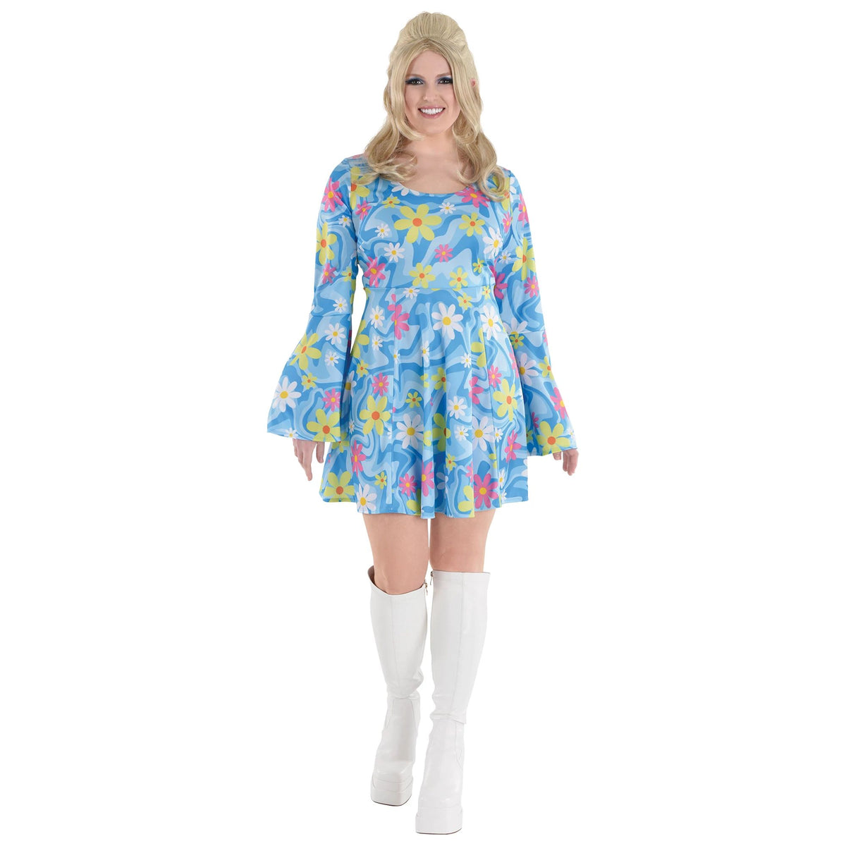 Groovy 60s Floral Mini Dress Costume - Pack of 2