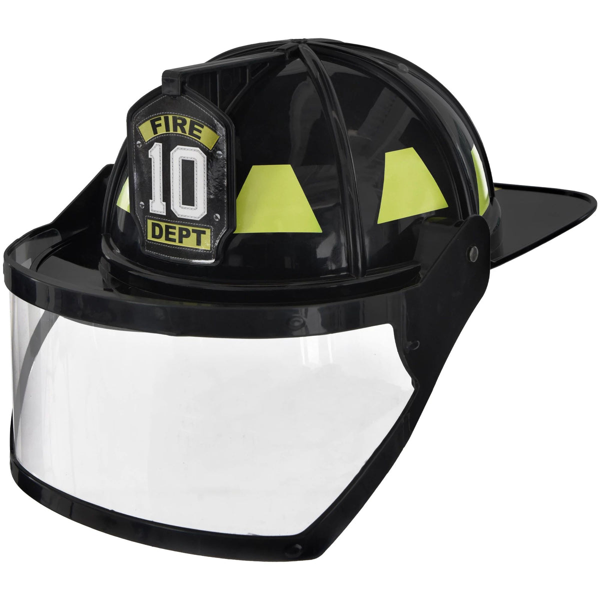 Adult Black Firefighter Helmet, One Size - Case of 6
