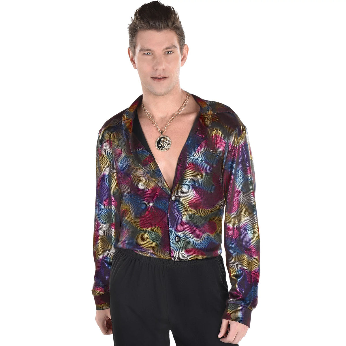Men's Disco Shirt, Assorted Sizes - Case of 9