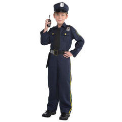 Boys' Police Officer Costume - Career Role Play Outfit - Case of 9