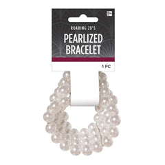 Multi-Strand Faux Pearl Bracelet, White, One Size - Case of 72