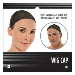 Fitted Wig Cap, Black, One Size - Pack of 24