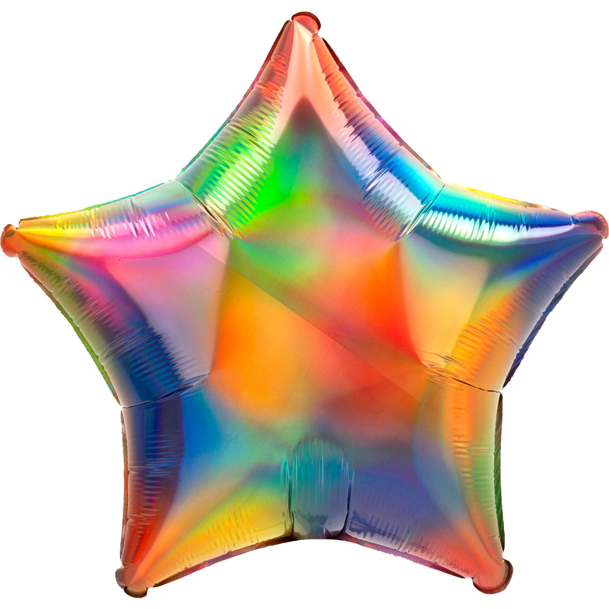 Iridescent Rainbow Star Foil Balloon - 18 Inch - Pack of 10