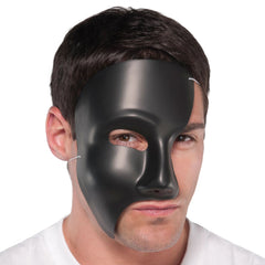 Phantom Half Face Mask, One Size, Costume Accessory - Case of 72