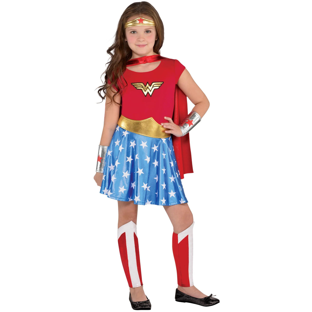 Kids' Wonder Woman Dress Costume with Accessories, Assorted Sizes - Pack of 2