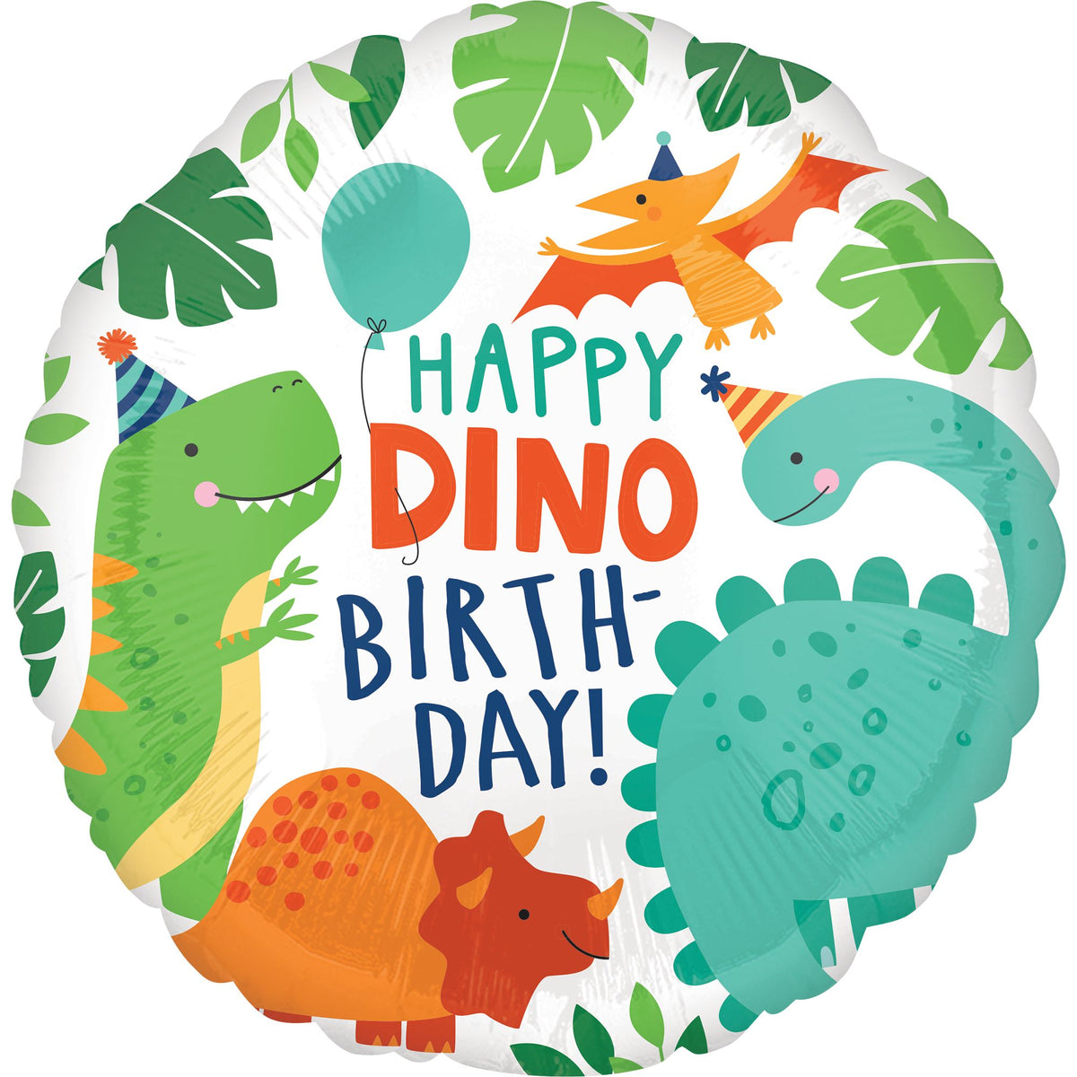 Dinomite Dinosaur Birthday Foil Balloon - 18 Inch - Pack of 5