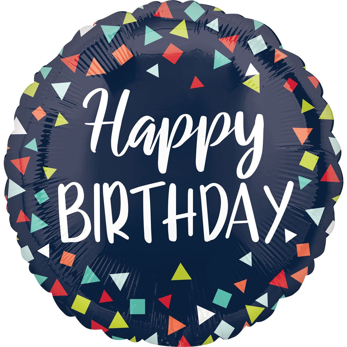 Colorful Confetti Happy Birthday Mylar Balloon - 18 Inch - Pack of 5