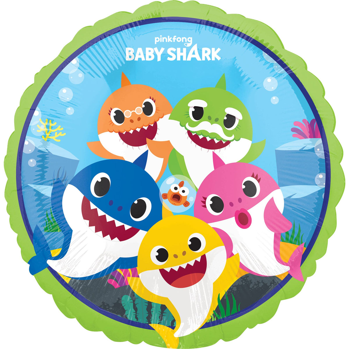 Baby Shark Foil Balloon - 18-inch Mylar - Case of 100