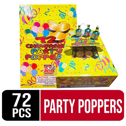 Classic Party Poppers | 72 Count