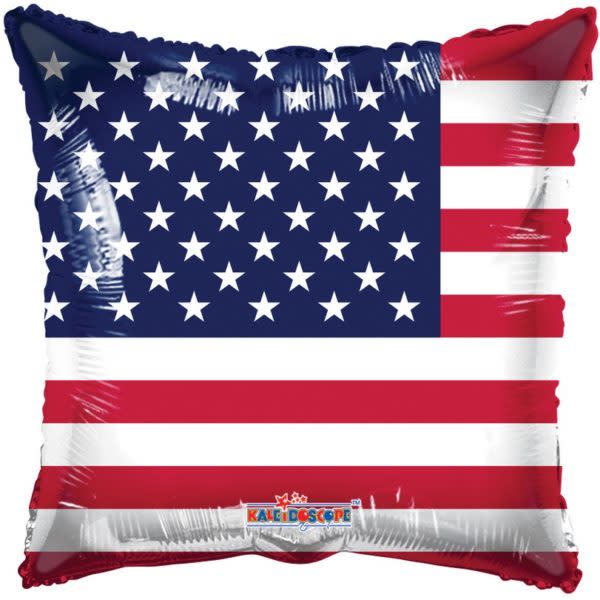 American Flag Square Balloon | 6 Count