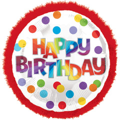 Vibrant Dots of Color Birthday Foil Balloon - Case of 30