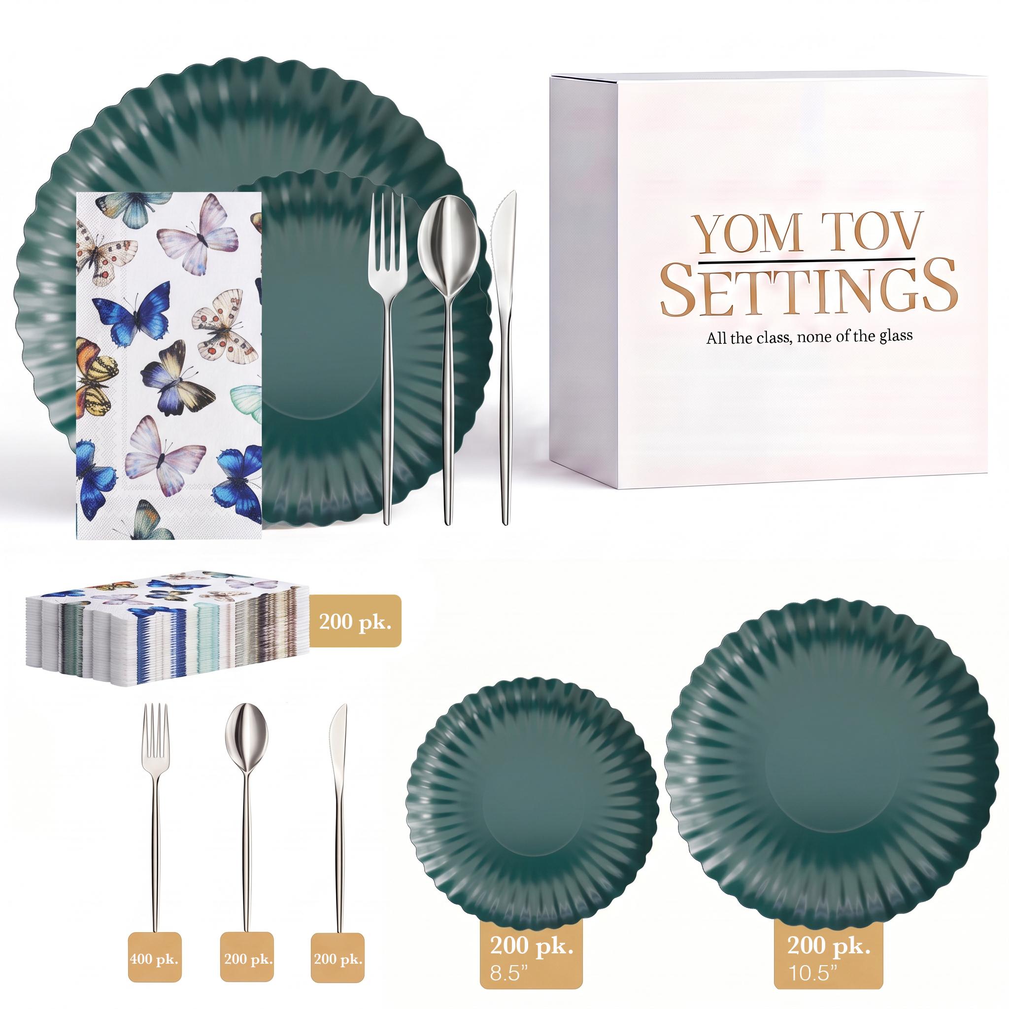 Scalloped Black Aqua Ultimate Set