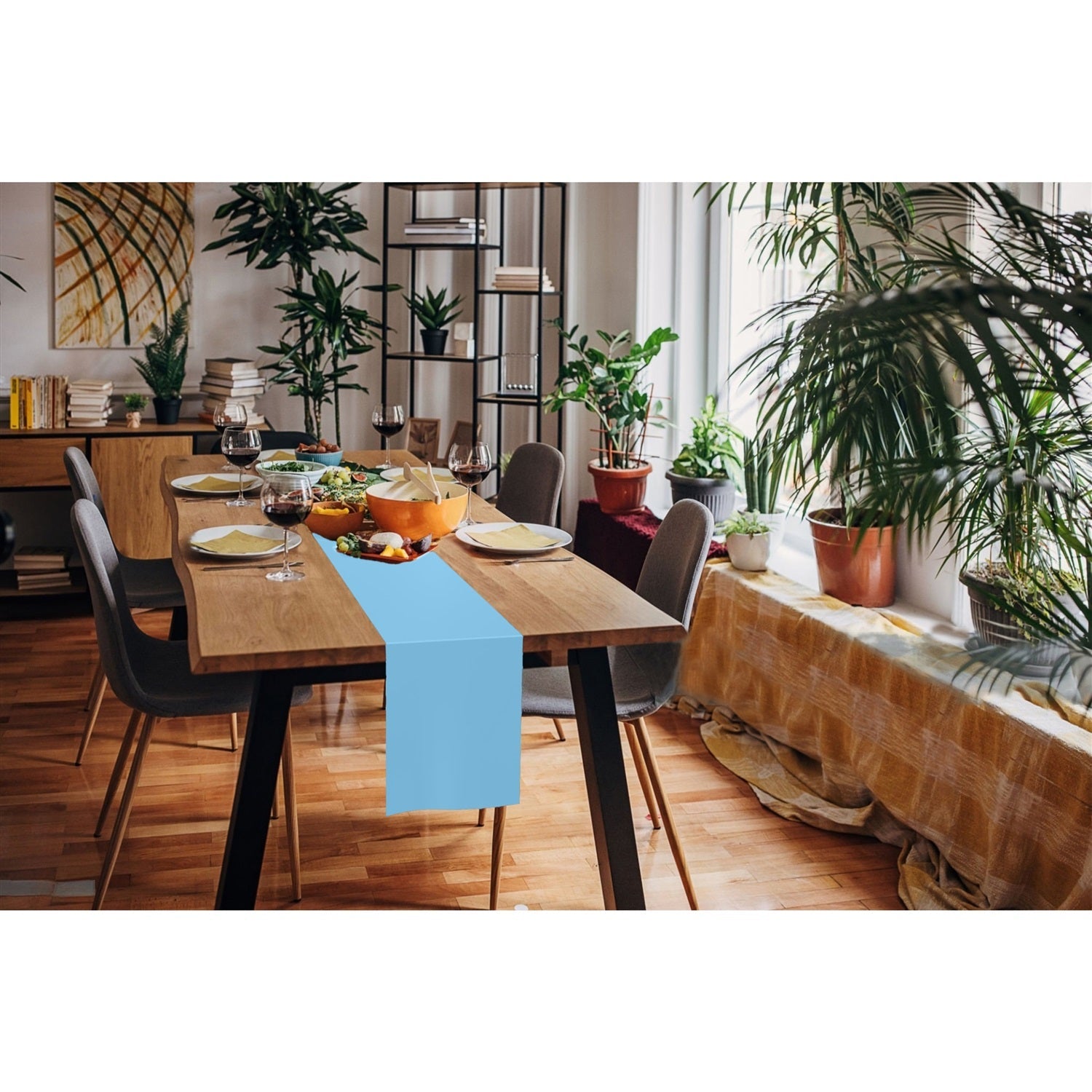 14 In. x 200 Ft. Light Blue Cut To Size Table Runner