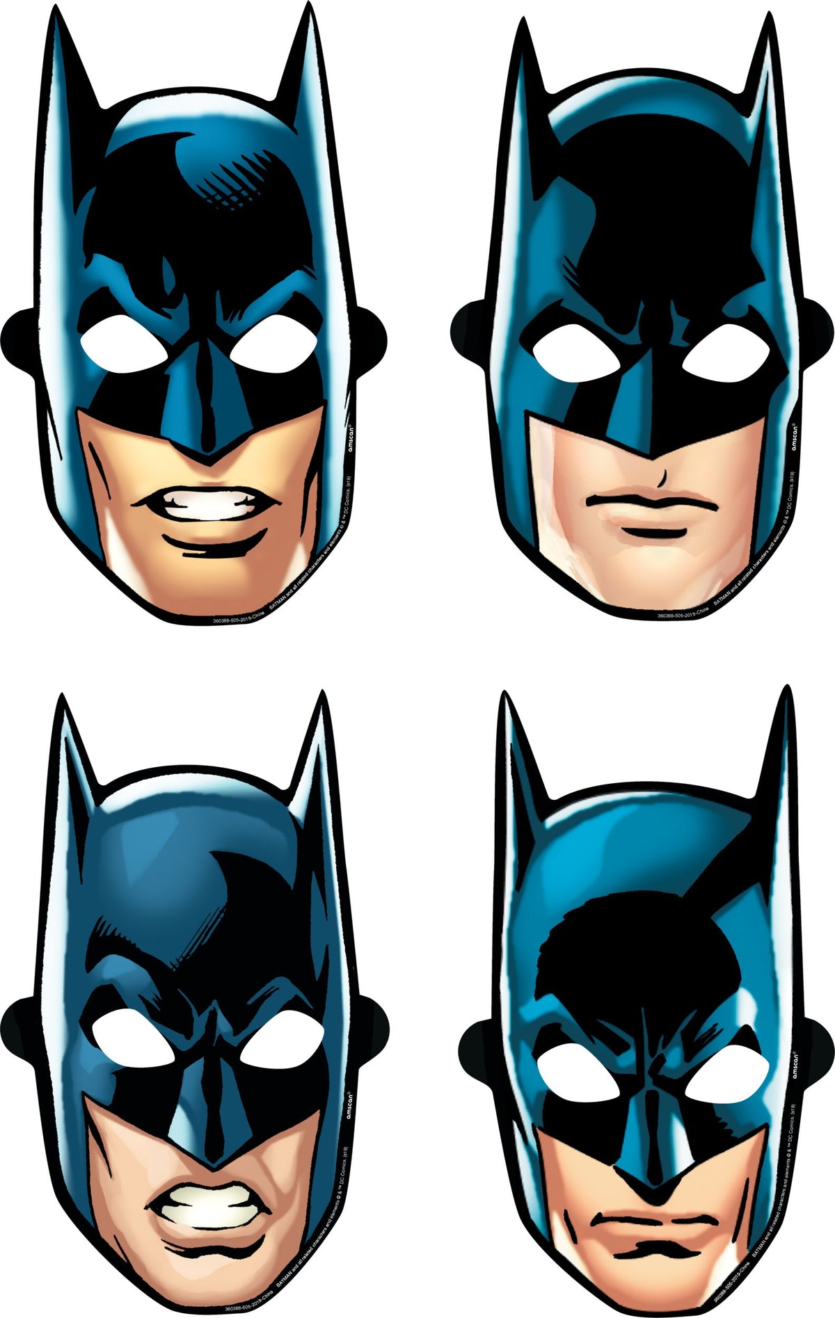 DC Justice League Batman Paper Masks, One Size, 8-pk - Pack of 2