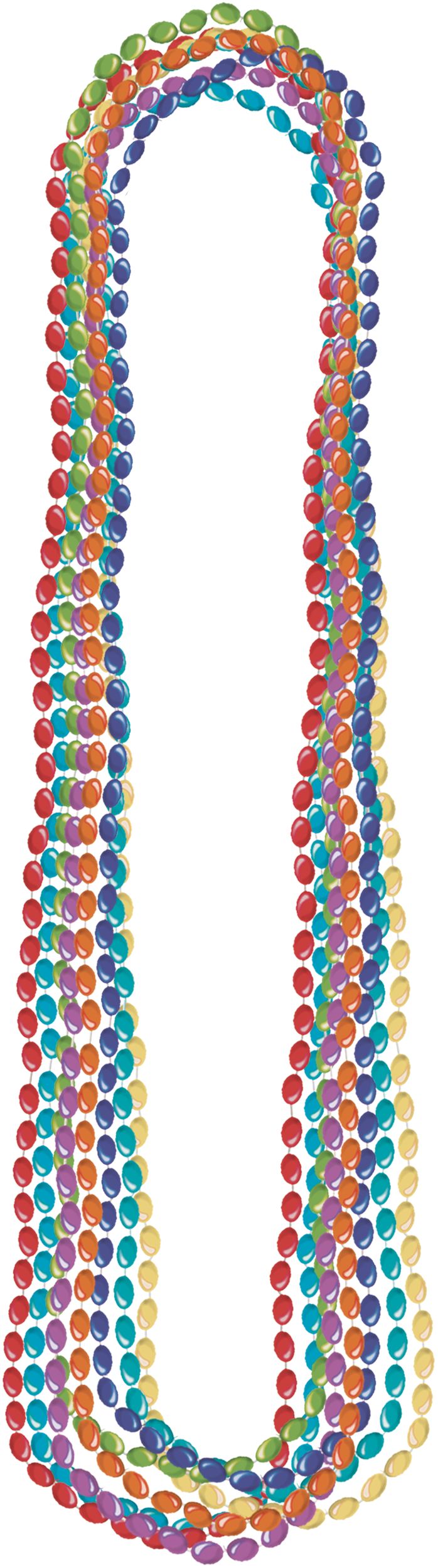 Beaded Necklace Jewelry, Assorted Colors, 30-inch, 8-pack - Pack of 6