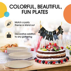 9 In. Ivory Paper Plates | 100 Count