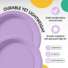 9 In. | Lavender Plastic Plates | 600 Count