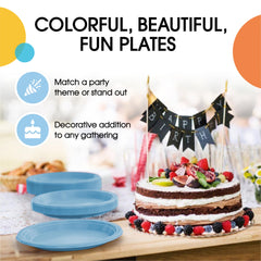 9 In. | Light Blue Plastic Plates | 600 Count