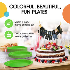 9 In. Lime Paper Plates | 500 Count