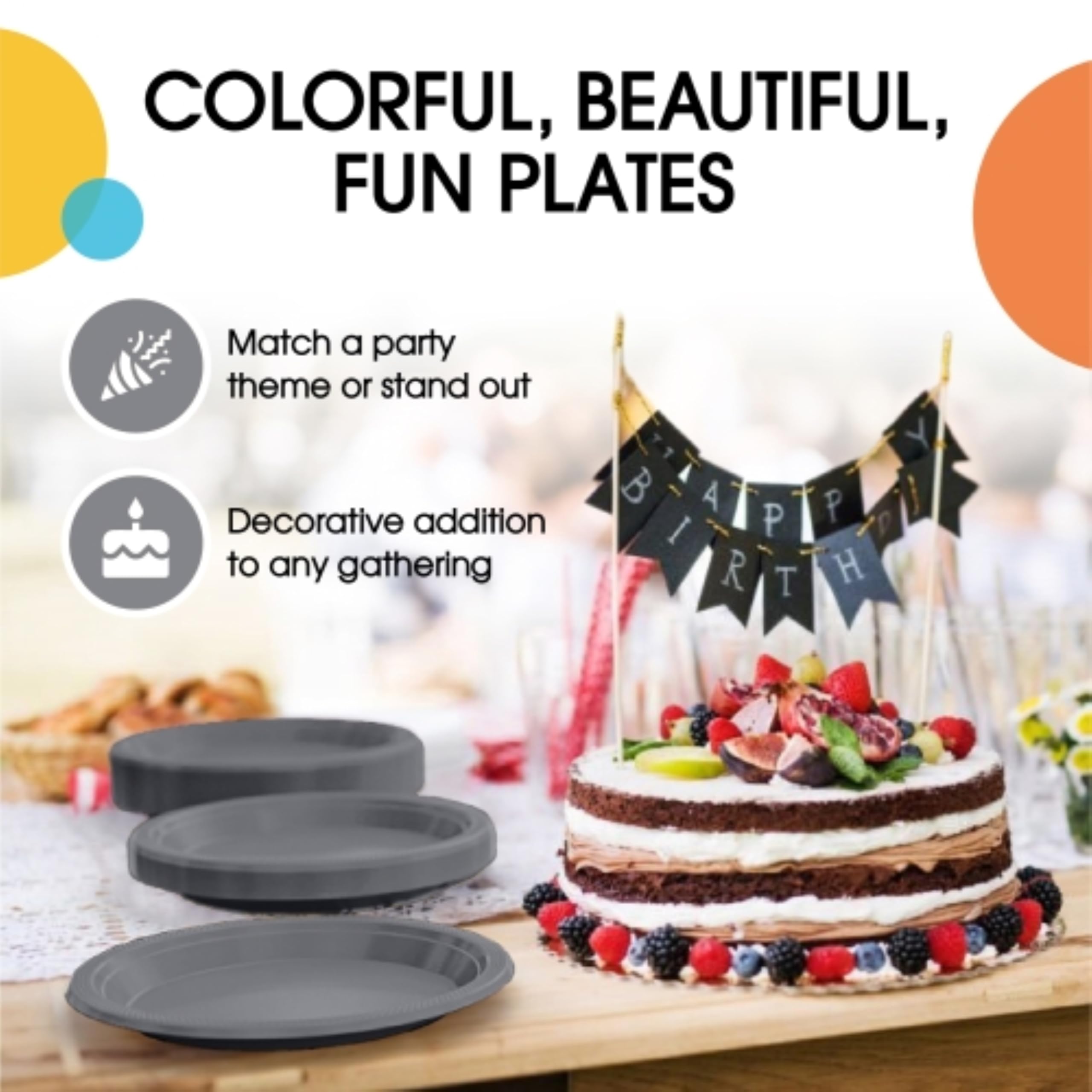 9 In. | Silver Plastic Plates | 600 Count