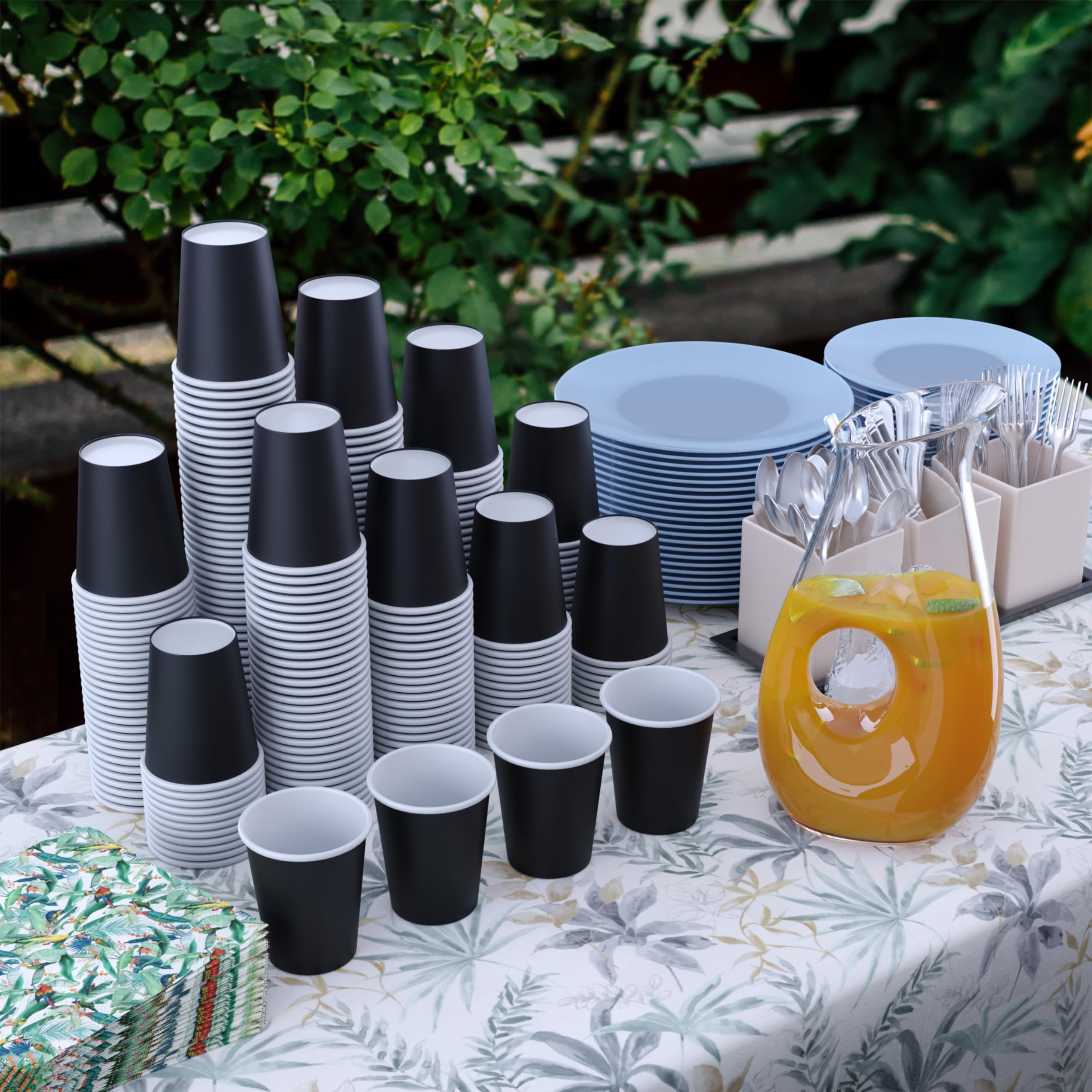 9 Oz. Black Paper Cups | 500 Count