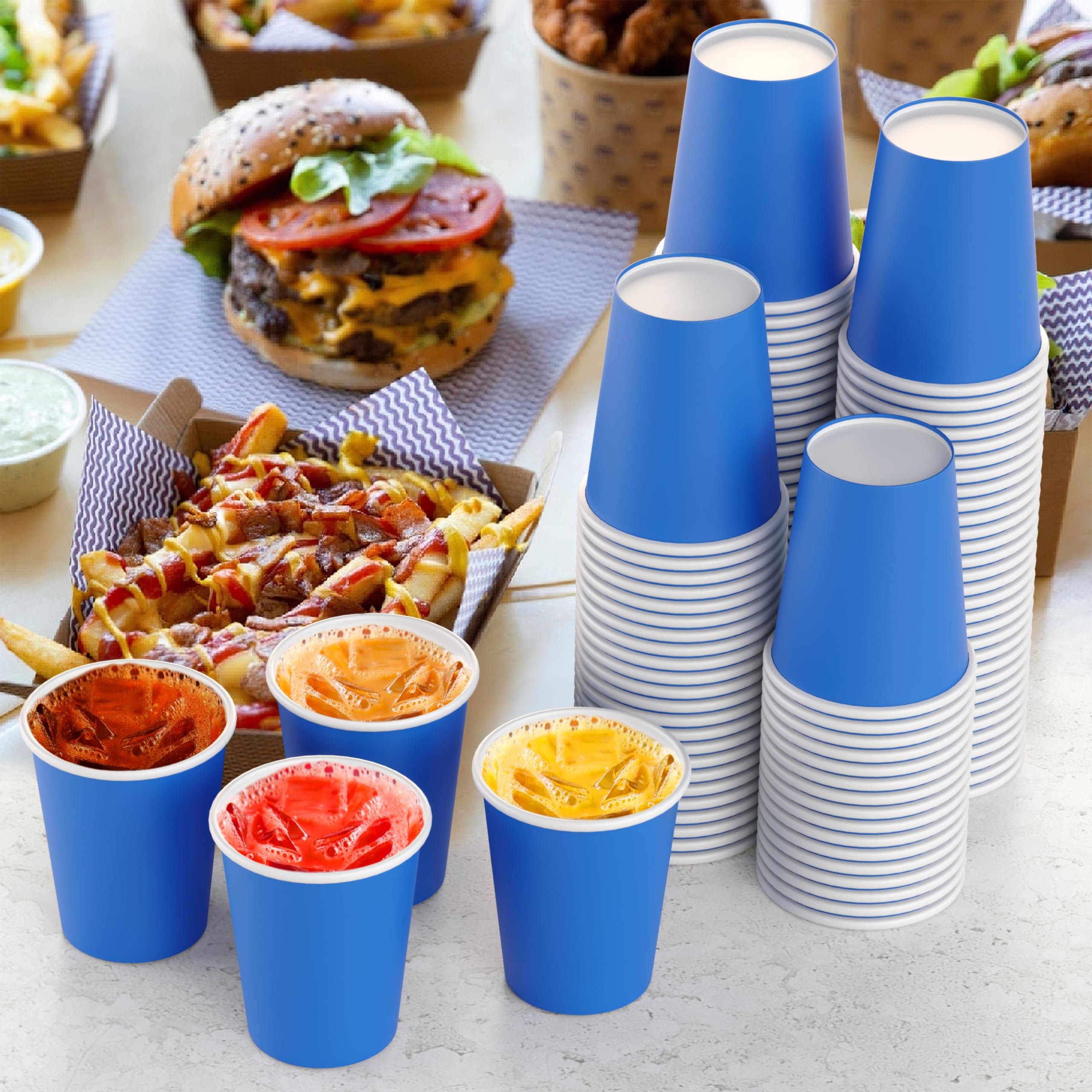 9 Oz. Dark Blue Paper Cups | 500 Count