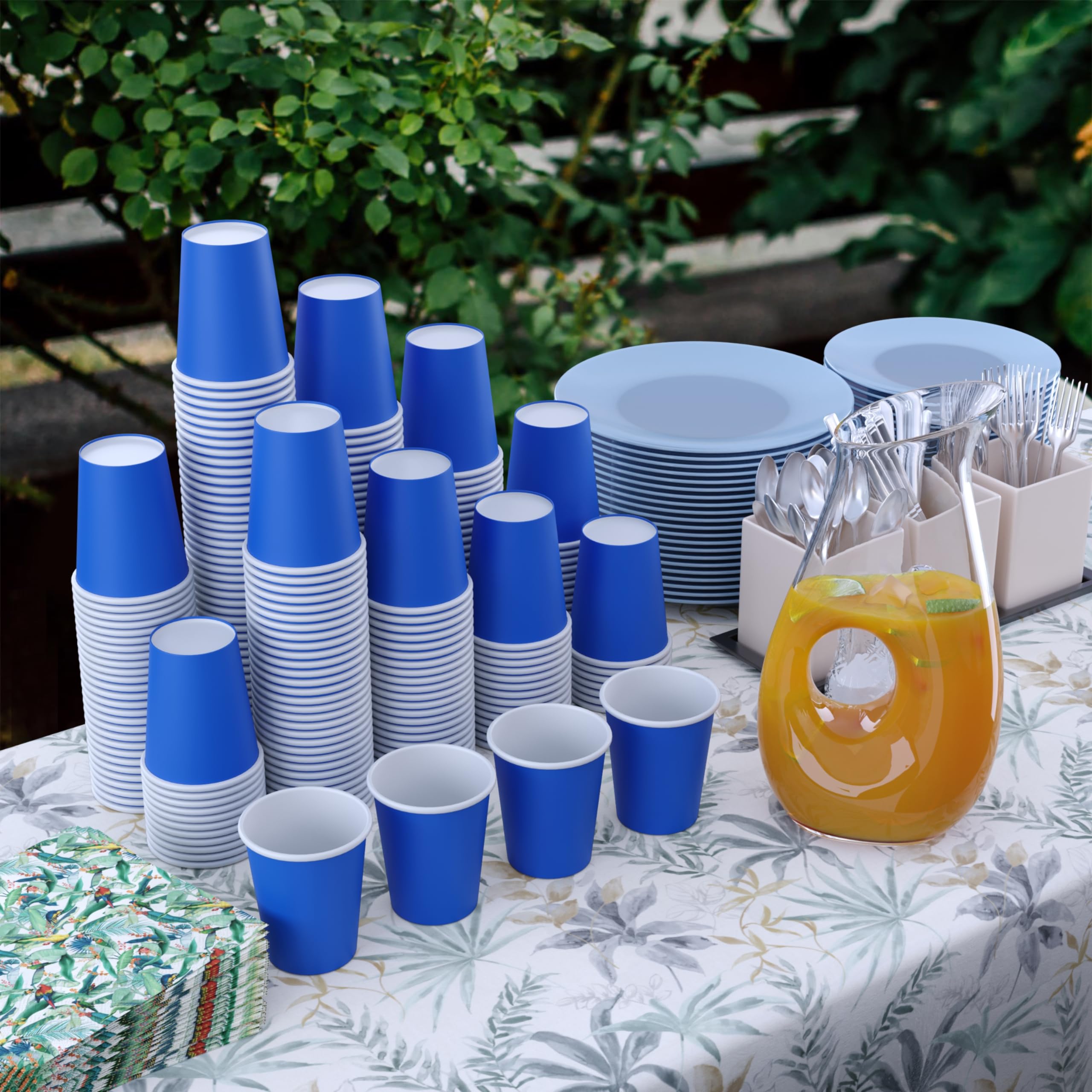 9 Oz. Dark Blue Paper Cups | 100 Count