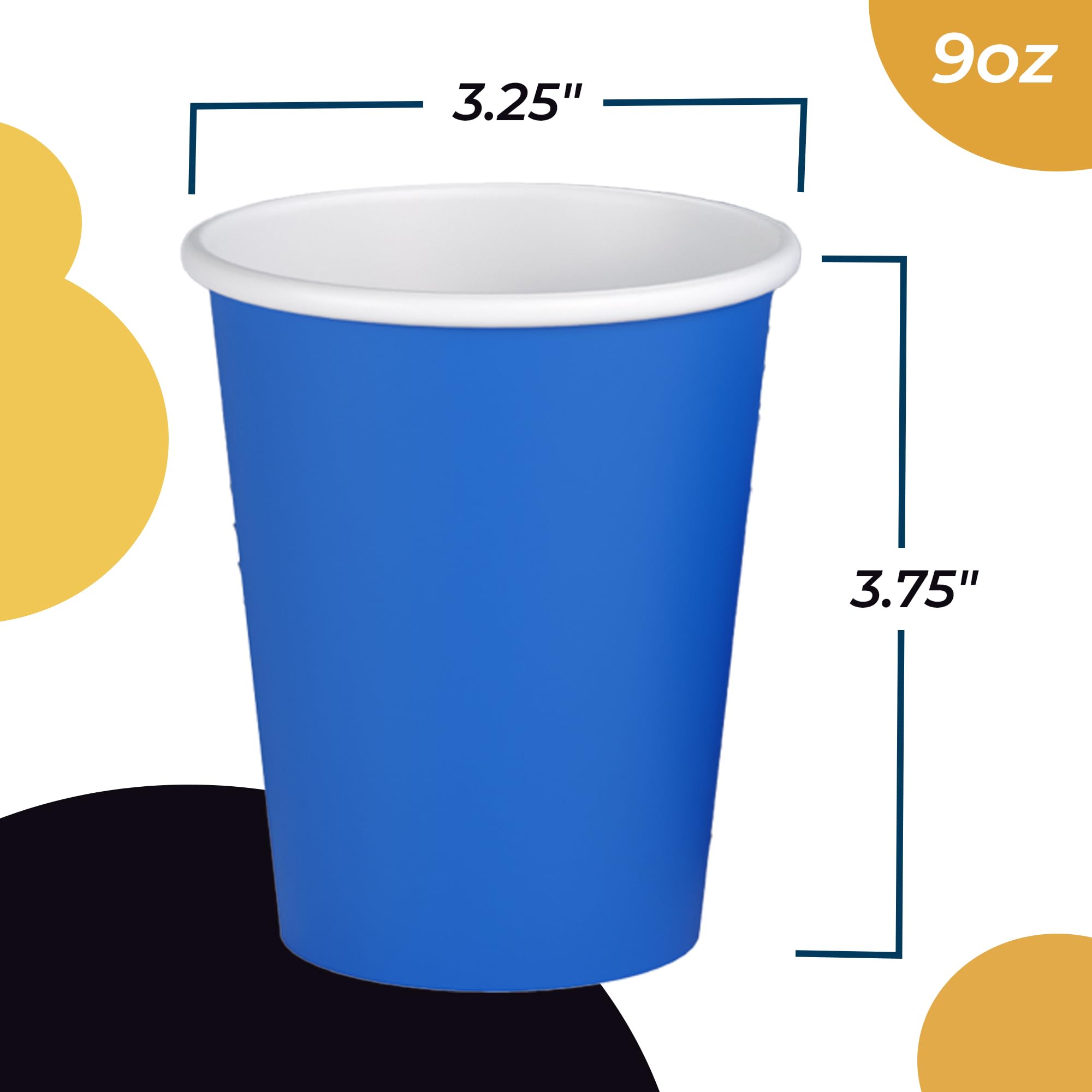 9 Oz. Dark Blue Paper Cups | 500 Count