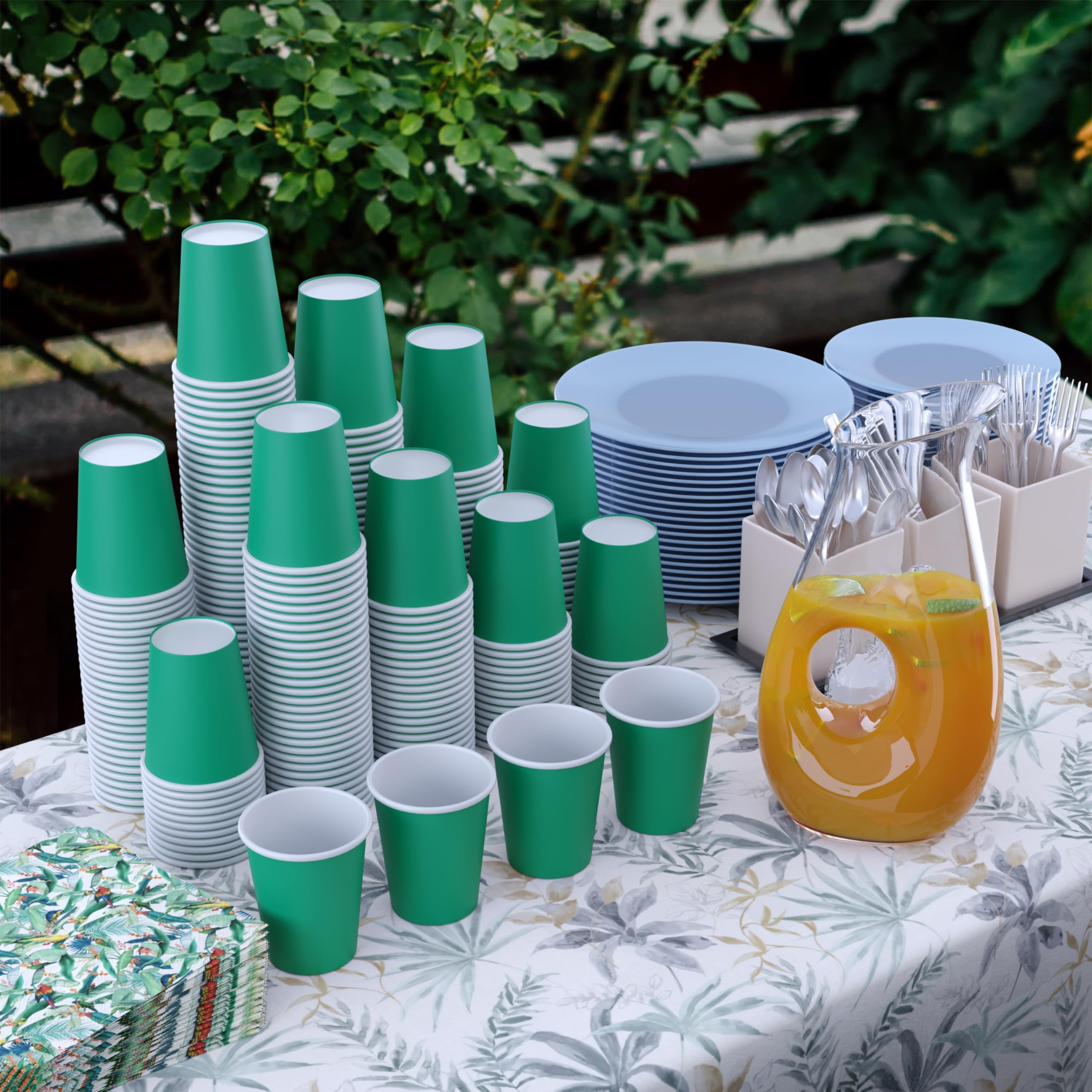 9 Oz. Emerald Green Paper Cups | 500 Count