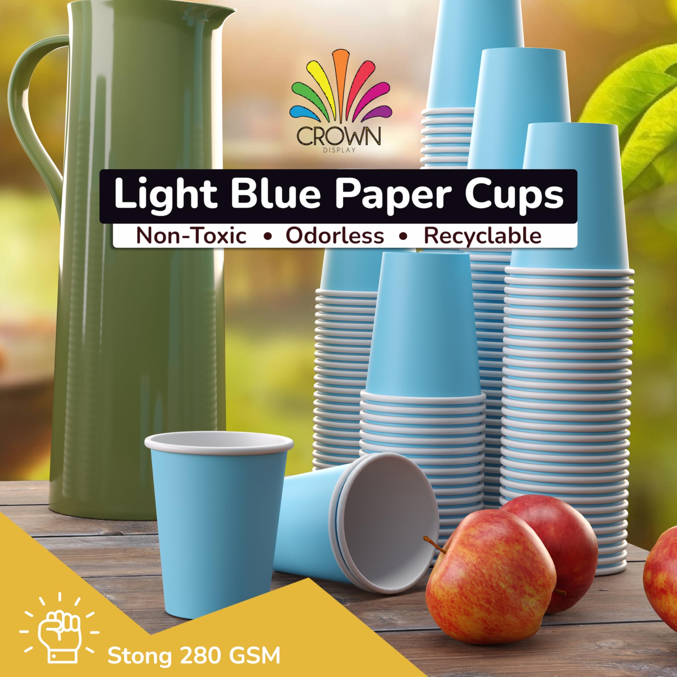 9 Oz. Light Blue Paper Cups | 500 Count