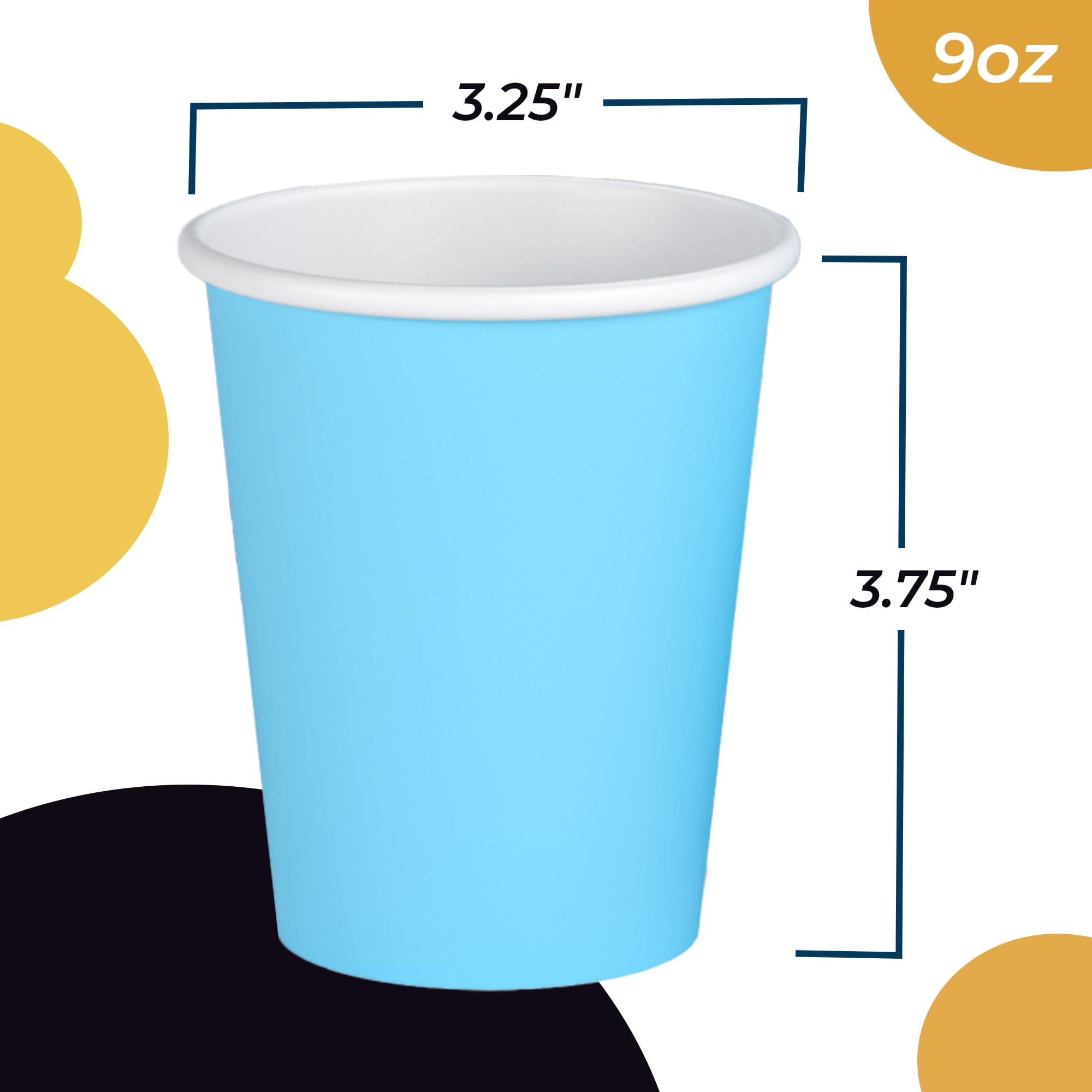 9 Oz. Light Blue Paper Cups | 500 Count