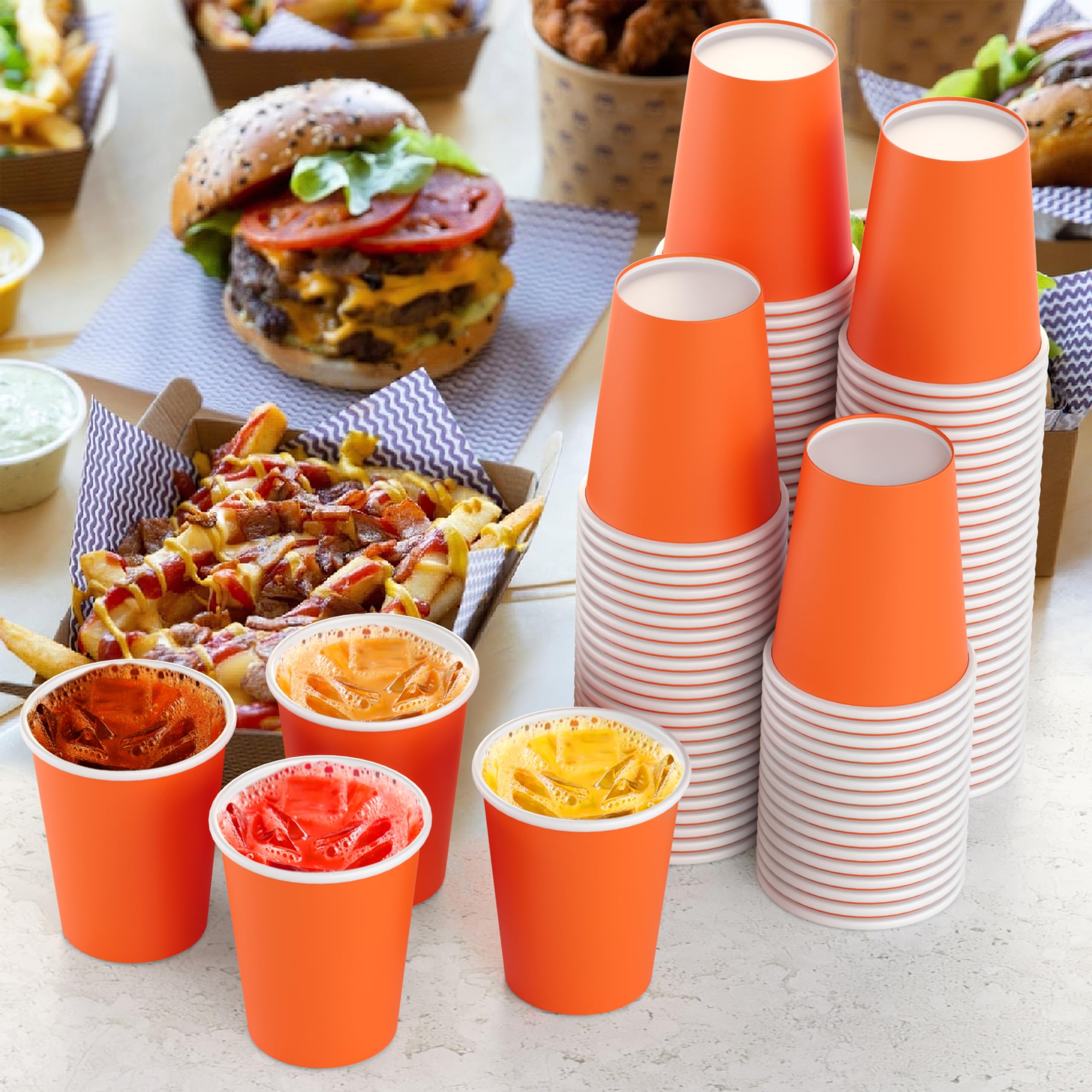 9 Oz. Orange Paper Cups | 500 Count