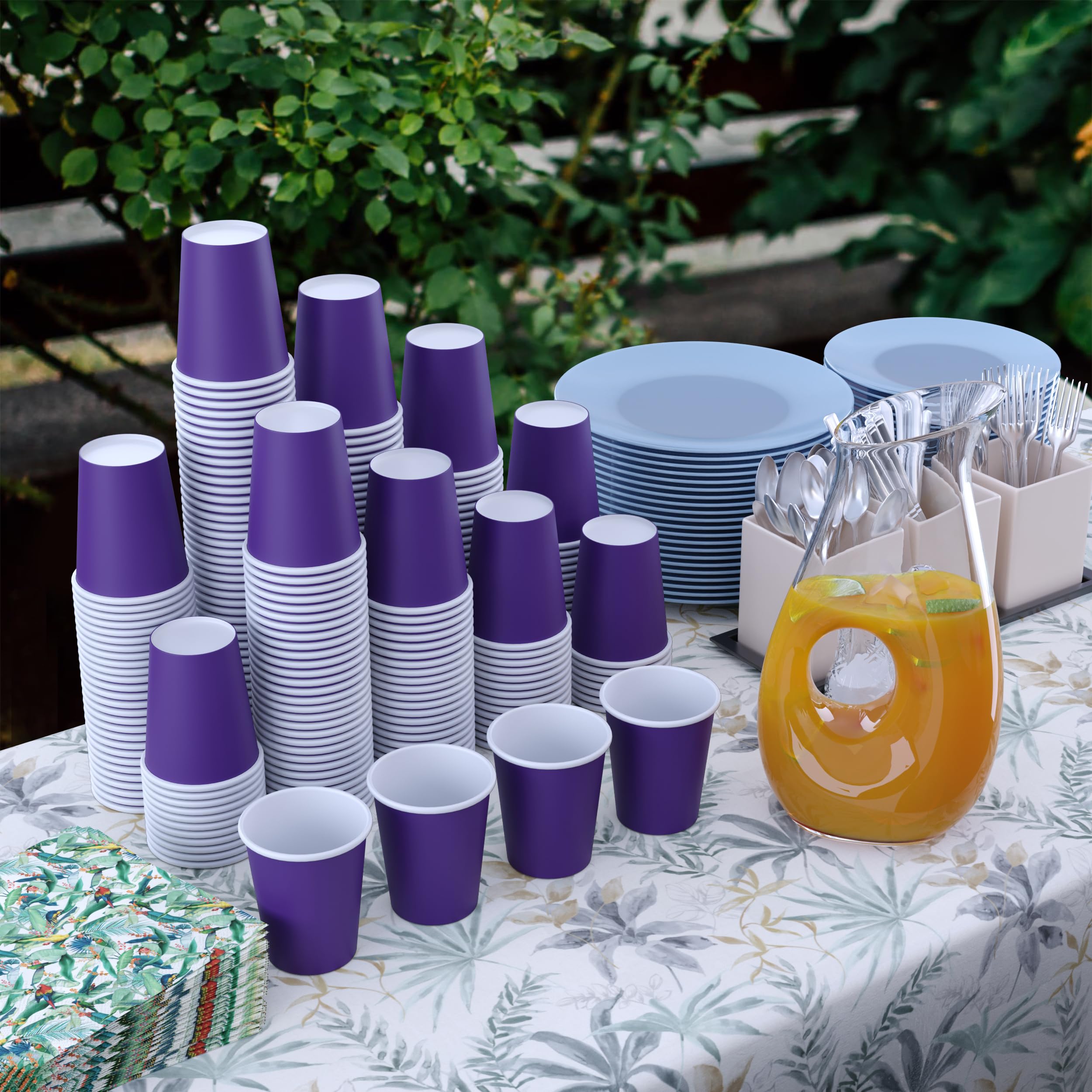 9 Oz. Purple Paper Cups | 100 Count