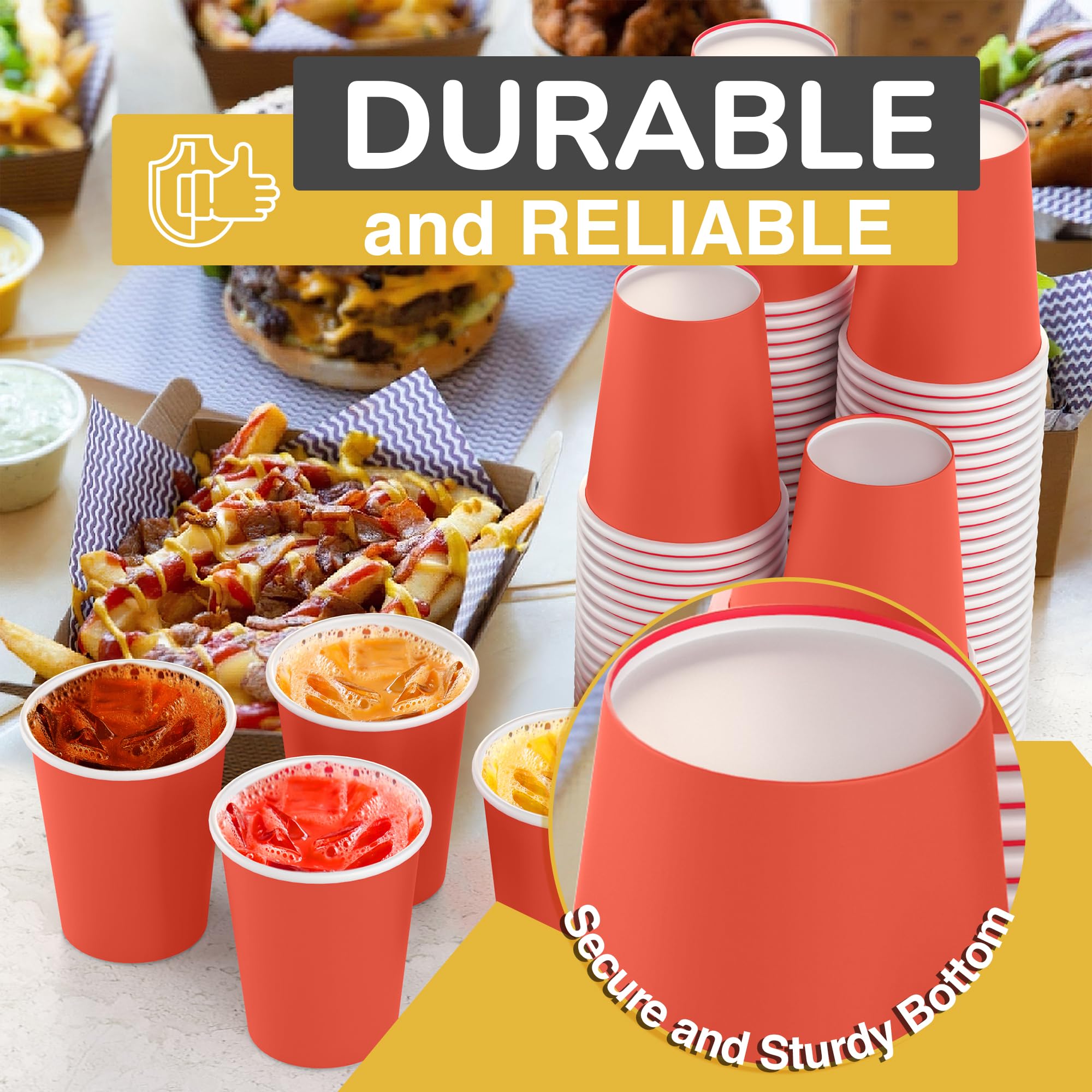 9 Oz. Red Paper Cups | 100 Count