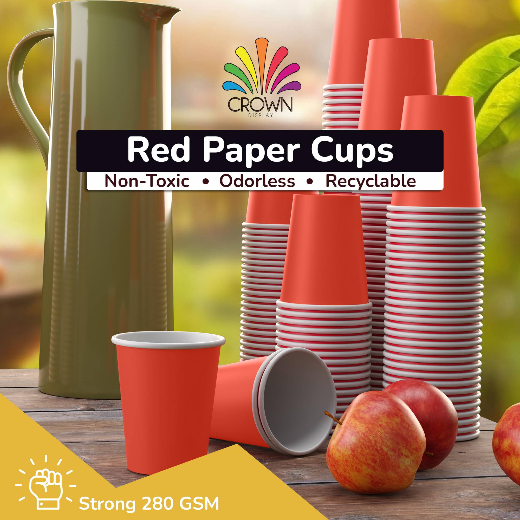 9 Oz. Red Paper Cups | 100 Count