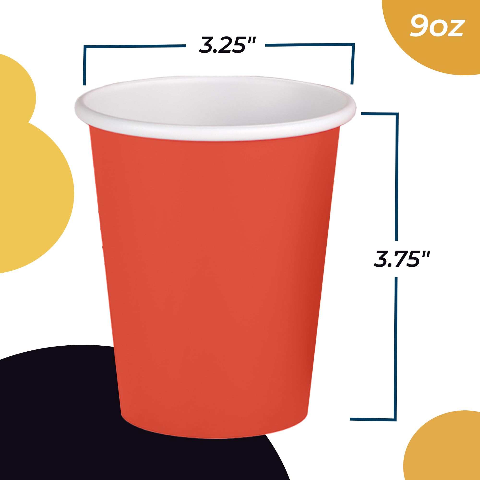 9 Oz. Red Paper Cups | 100 Count