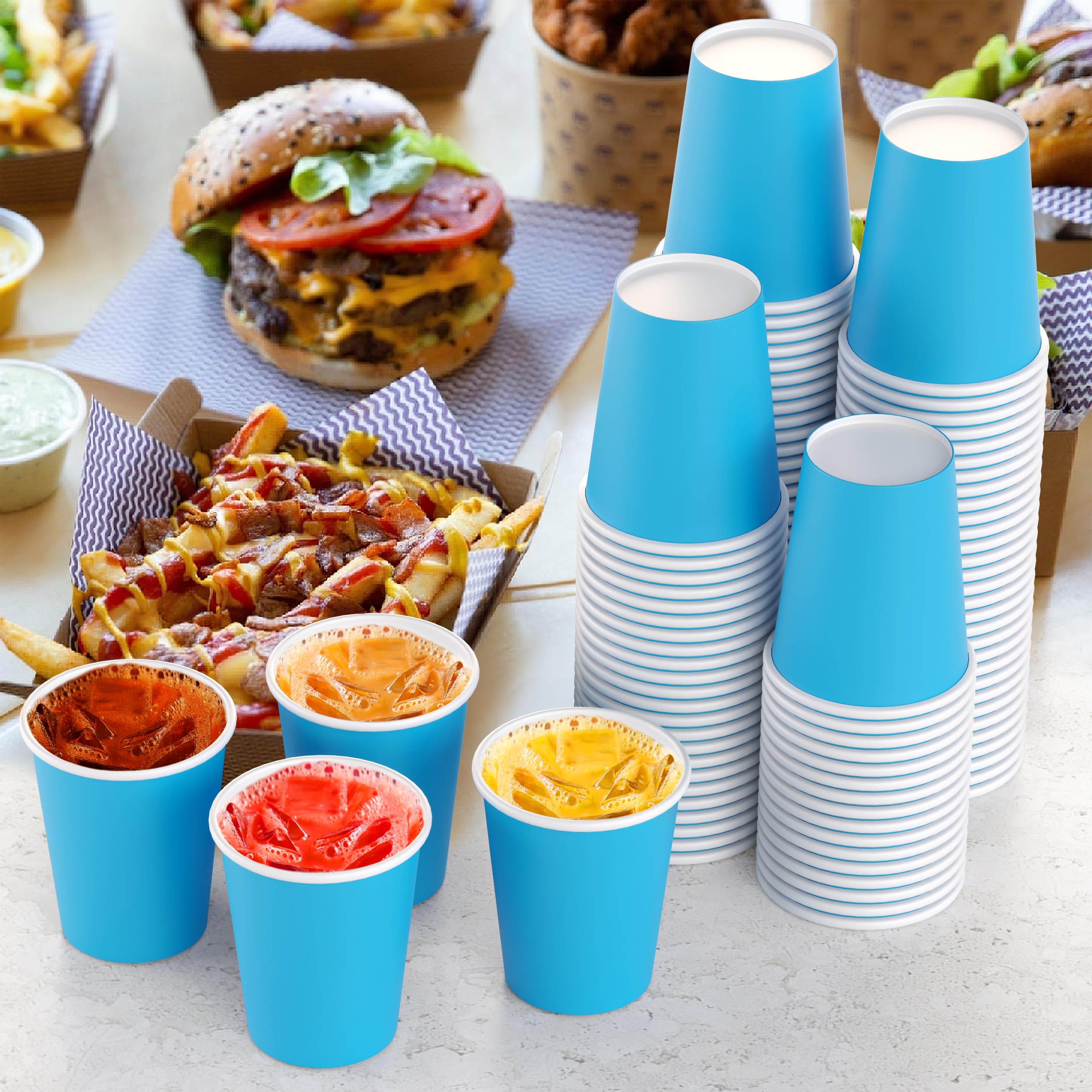 9 Oz. Turquiose Paper Cups | 500 Count