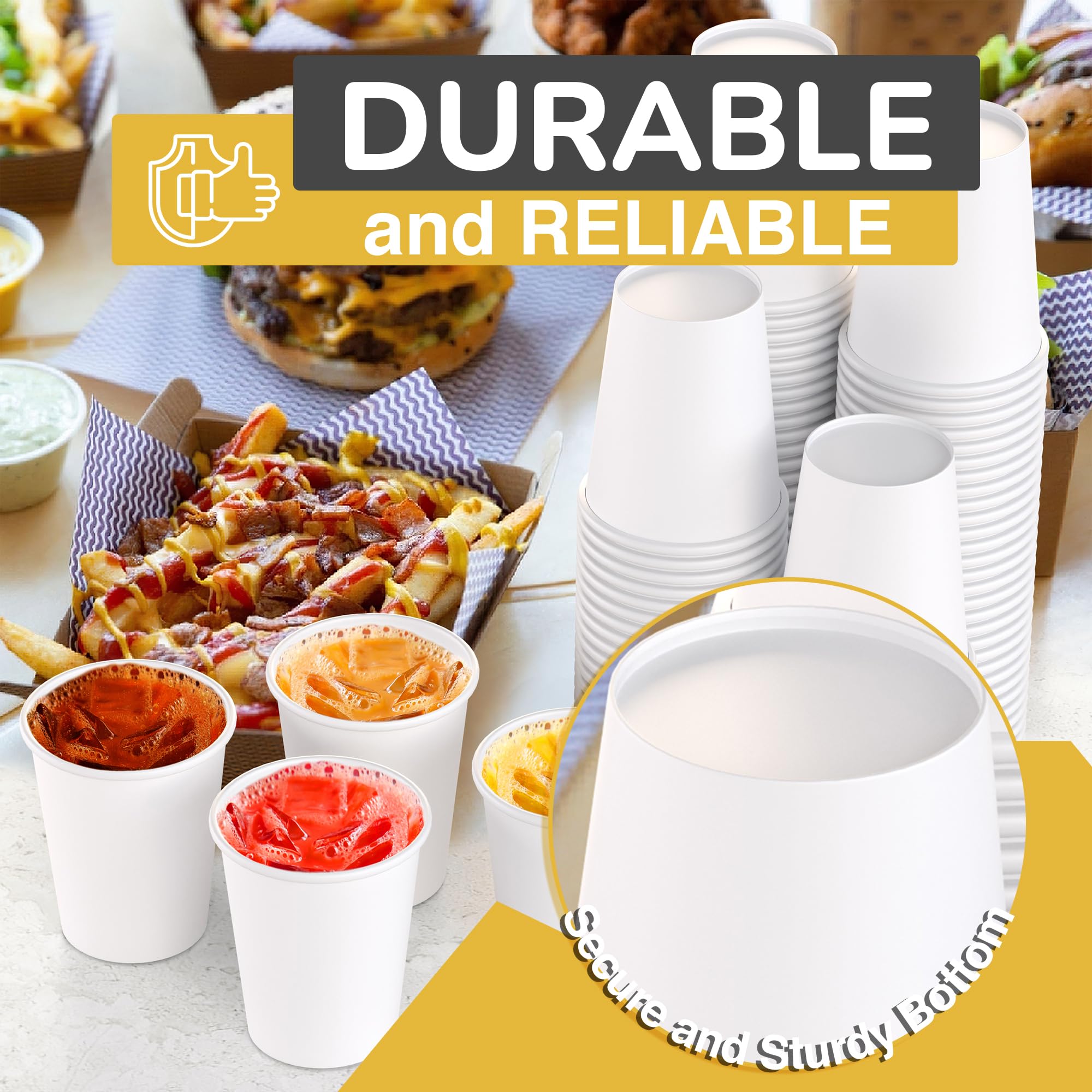 9 Oz. White Paper Cups | 500 Count