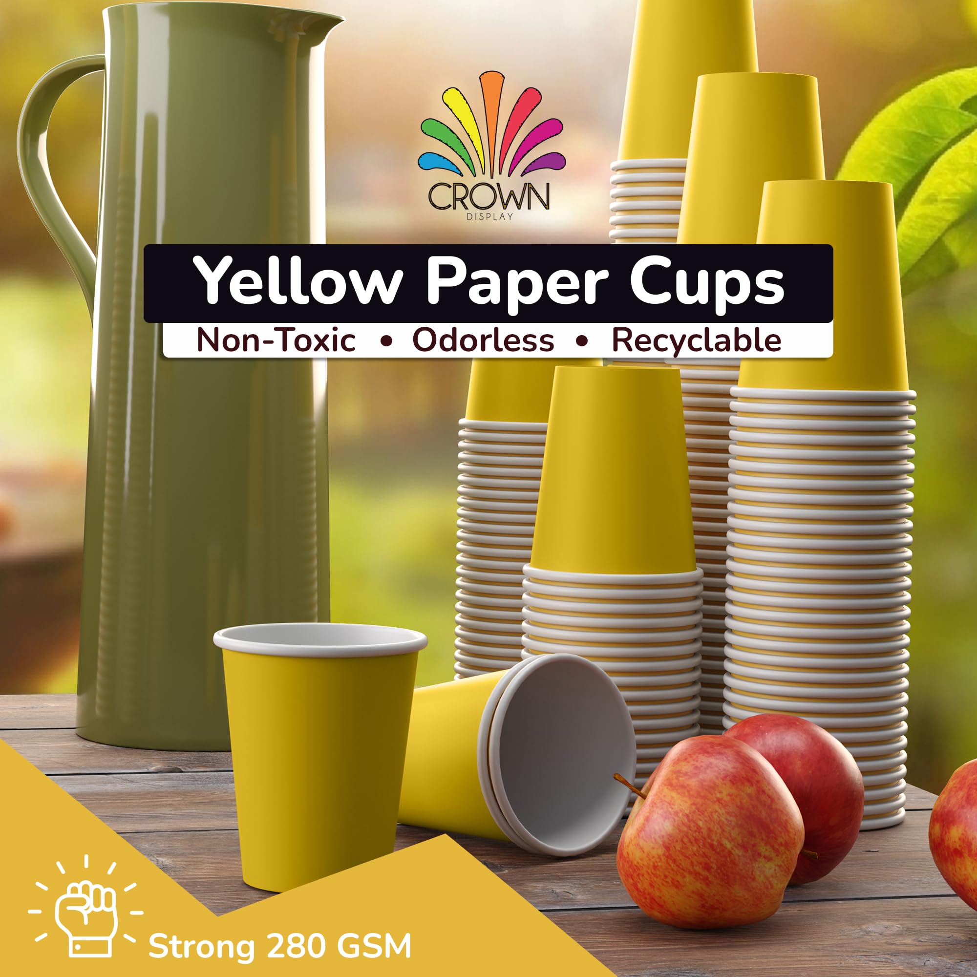 9 Oz. Yellow Paper Cups | 500 Count