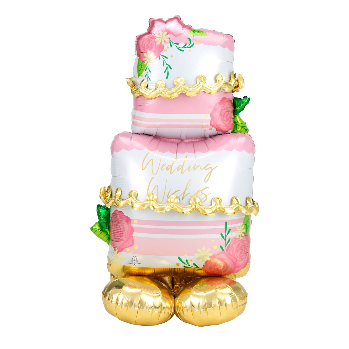 Elegant Wedding Wishes Airloonz Balloon Cake - Pack of 3