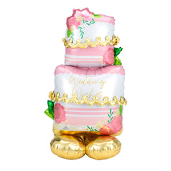 Elegant Wedding Wishes Airloonz Balloon Cake - Case of 24