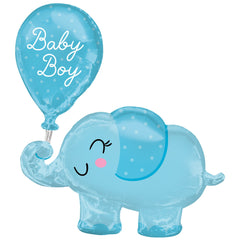 Deluxe Baby Boy Elephant Foil Balloon - Pack of 5